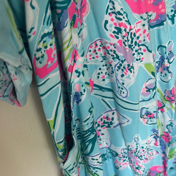 Lilly Pulitzer Lilith Tunic Dress Bali Blue XL Lightweight PERFECT NEW~ NWT - Picture 5 of 8